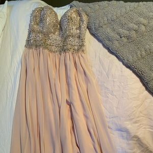 Light pink Terani Couture prom dress